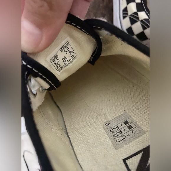 Vans Black and White Checkerboard Shoes - Picture 5 of 6